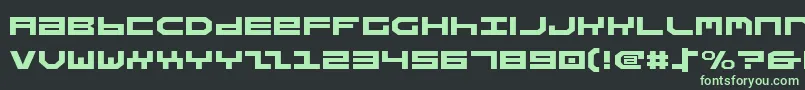 フォントStuntv2e – 黒い背景に緑の文字