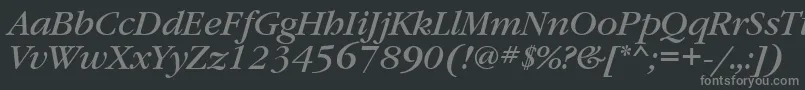 GaramondbookattItalic Font – Gray Fonts on Black Background