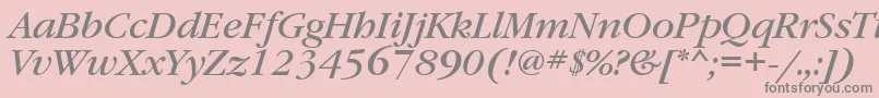 GaramondbookattItalic Font – Gray Fonts on Pink Background