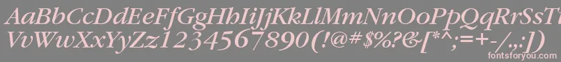 GaramondbookattItalic Font – Pink Fonts on Gray Background