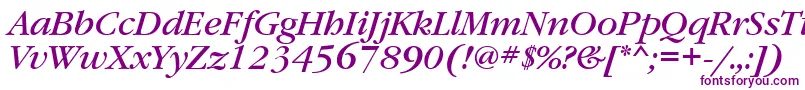 GaramondbookattItalic Font – Purple Fonts on White Background