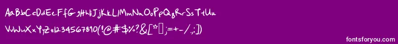 Hanobot Font – White Fonts on Purple Background