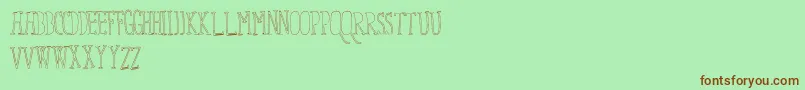 フォントFixYou – 緑の背景に茶色のフォント