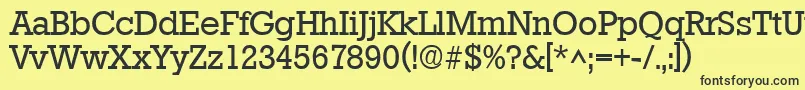 StaffordRegular Font – Black Fonts on Yellow Background