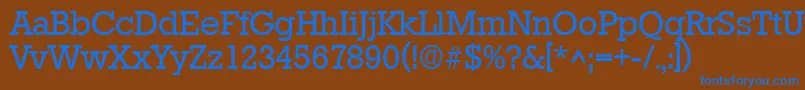 StaffordRegular Font – Blue Fonts on Brown Background
