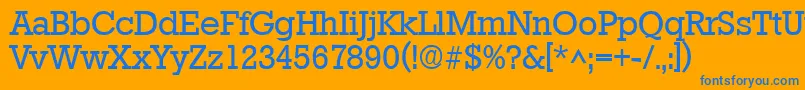 フォントStaffordRegular – オレンジの背景に青い文字