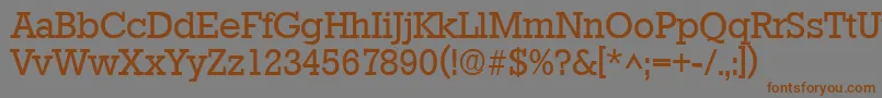 StaffordRegular Font – Brown Fonts on Gray Background
