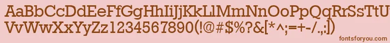 Шрифт StaffordRegular – коричневые шрифты на розовом фоне