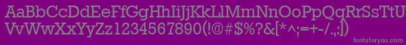 Czcionka StaffordRegular – szare czcionki na fioletowym tle