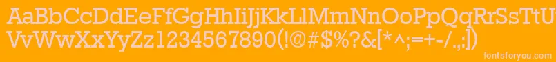 StaffordRegular Font – Pink Fonts on Orange Background