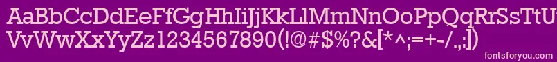 StaffordRegular Font – Pink Fonts on Purple Background