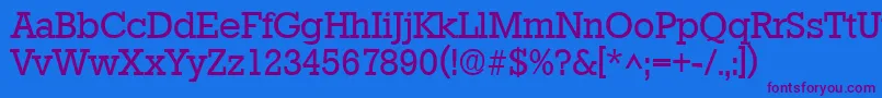 StaffordRegular Font – Purple Fonts on Blue Background