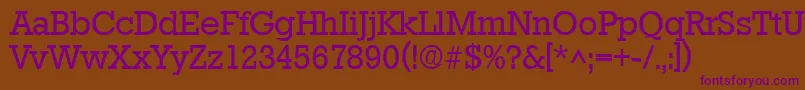 StaffordRegular Font – Purple Fonts on Brown Background