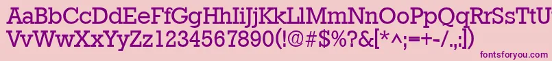 StaffordRegular Font – Purple Fonts on Pink Background