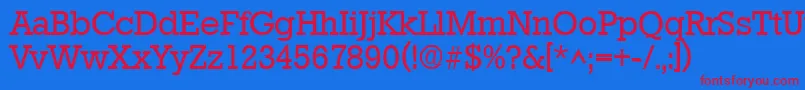 StaffordRegular Font – Red Fonts on Blue Background