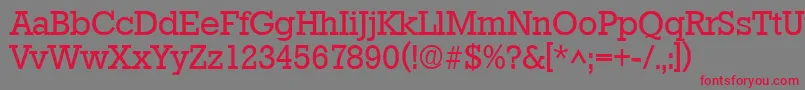 StaffordRegular Font – Red Fonts on Gray Background