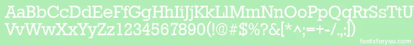 StaffordRegular Font – White Fonts on Green Background