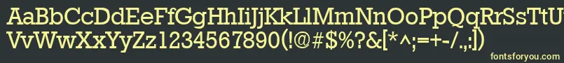 StaffordRegular Font – Yellow Fonts on Black Background