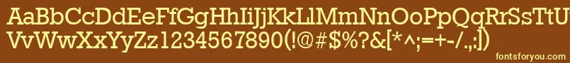 StaffordRegular Font – Yellow Fonts on Brown Background
