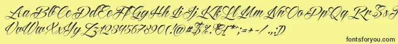 Reditum Font – Black Fonts on Yellow Background