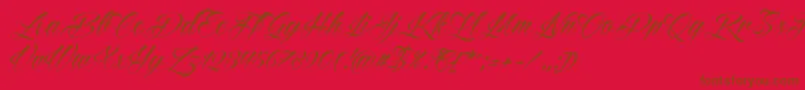 Reditum Font – Brown Fonts on Red Background