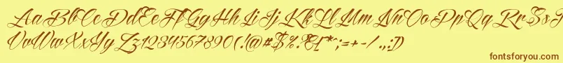 Reditum Font – Brown Fonts on Yellow Background