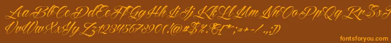 Reditum Font – Orange Fonts on Brown Background