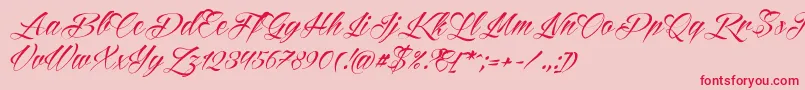 Reditum Font – Red Fonts on Pink Background