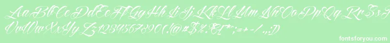 Reditum Font – White Fonts on Green Background