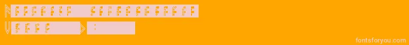 VikingElderRunes Font – Pink Fonts on Orange Background