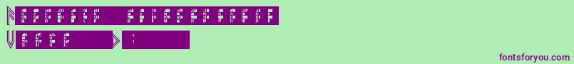 VikingElderRunes Font – Purple Fonts on Green Background