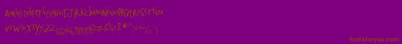 Police Denrito ffy – polices brunes sur fond violet