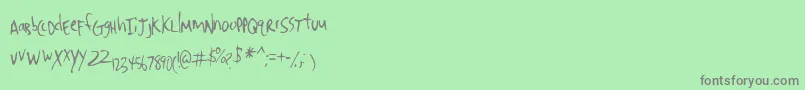 Denrito ffy Font – Gray Fonts on Green Background