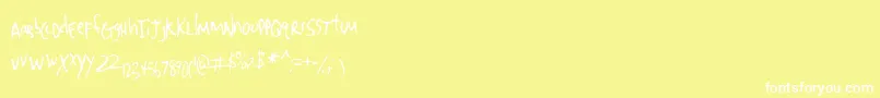 More about Denrito ffy Font Denrito ffy Font – White Fonts on Yellow Background