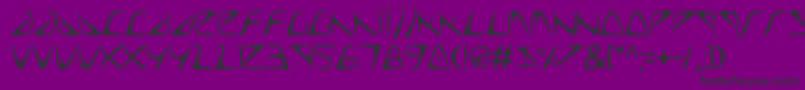 TooLate-Schriftart – Schwarze Schriften auf violettem Hintergrund