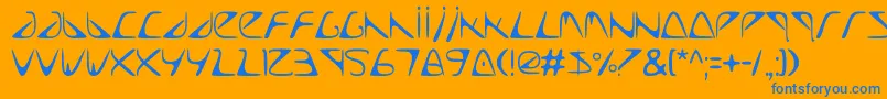 TooLate Font – Blue Fonts on Orange Background