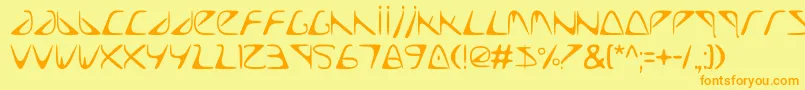 TooLate Font – Orange Fonts on Yellow Background