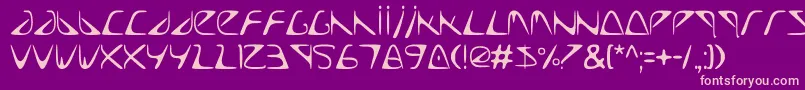 TooLate Font – Pink Fonts on Purple Background