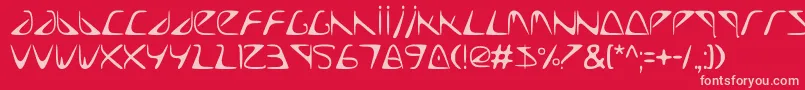 フォントTooLate – 赤い背景にピンクのフォント