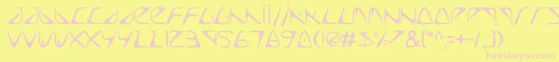 TooLate Font – Pink Fonts on Yellow Background