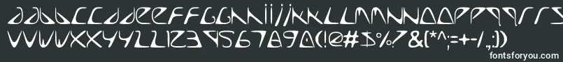 TooLate-Schriftart – Weiße Schriften auf schwarzem Hintergrund