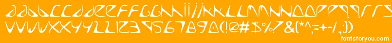 フォントTooLate – オレンジの背景に白い文字