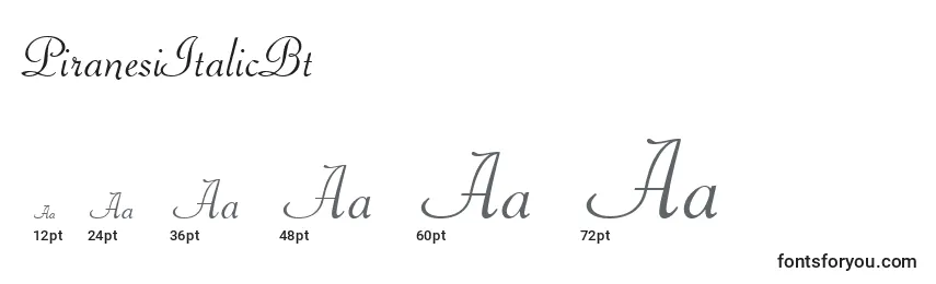 PiranesiItalicBt Font Sizes