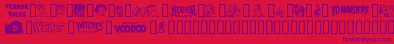 Epd2Normal Font – Purple Fonts on Red Background