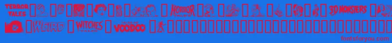 フォントEpd2Normal – 赤い文字の青い背景