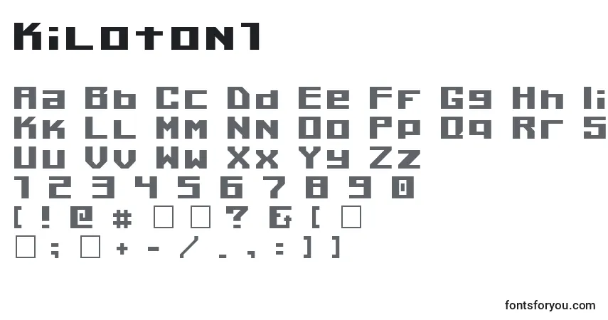 Kiloton1 Font – alphabet, numbers, special characters