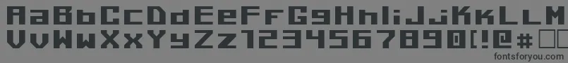 フォントKiloton1 – 黒い文字の灰色の背景