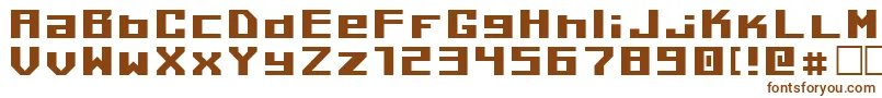 Kiloton1-fontti – ruskeat fontit valkoisella taustalla