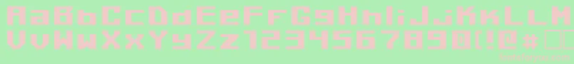 Kiloton1 Font – Pink Fonts on Green Background