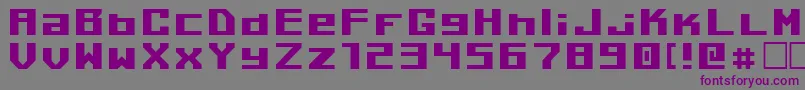 フォントKiloton1 – 紫色のフォント、灰色の背景